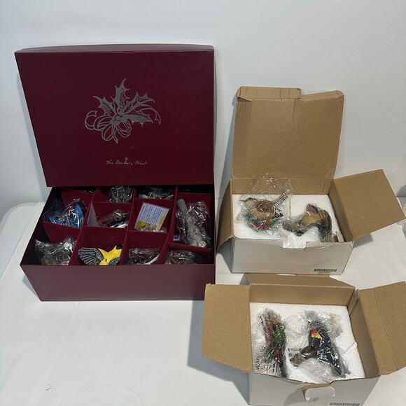 Danbury Mint Other - NEW Set of 16 Birds & Cards, Danbury Mint Songbird Ornaments Collection